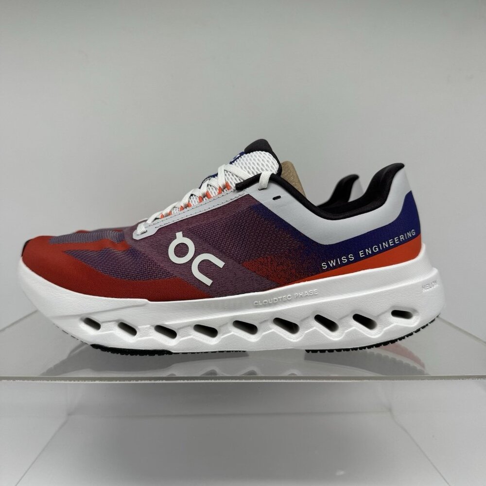 Brand New Men’s On Running Cloudsurfer Next Indigo Flame Red Blue White Size 8.5